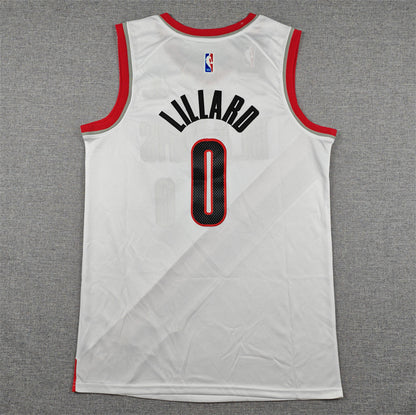 Men's Portland Trail Blazers Damian Lillard #0 White Swingman Player Jersey - Association Edition