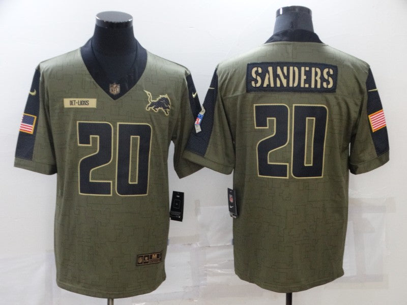 Barry Sanders #20 Detroit Lions Brown Game Jersey - JerseysFreak