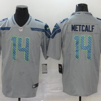 Men's Seattle Seahawks DK Metcalf #14 Gray Game Jersey