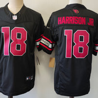 Men's Arizona Cardinals Marvin Harrison Jr. #18 Black Alternate Game Jersey