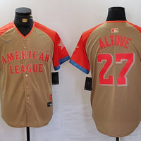 Men's American League Jose Altuve #27 Cream 2024 MLB All-Star Game Limited Player Jersey1