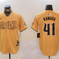Men's New Orleans Saints Alvin Kamara #41 Yellow Game Player Jersey1