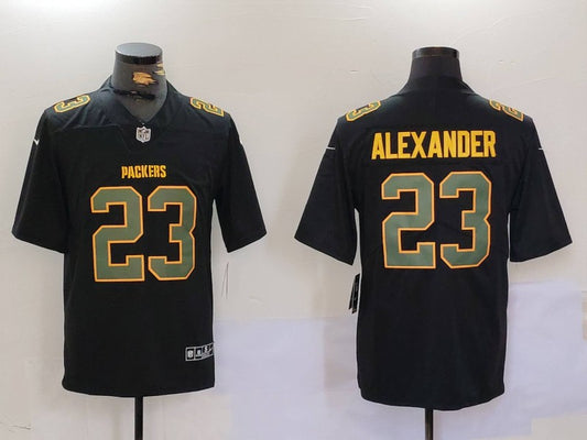 Men's Green Bay Packers Jaire Alexander #23 Black Fashion Game Jersey1