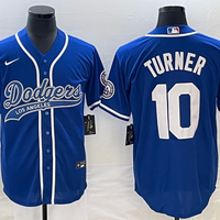 Men's Los Angeles Dodgers Justin Turner #10 Royal Player Jersey1 Joint Edition