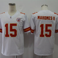 Men's Kansas City Chiefs Patrick Mahomes II #15 White Game Jersey1