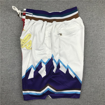 Men's Chicago Bulls/Utah Jazz Red/White Basketball Spliced Shorts1