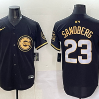 Men's Chicago Cubs Ryne Sandberg #23 Black Alternate Limited Player Jersey