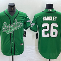 Men's Philadelphia Eagles Saquon Barkley #26 Kelly Green Game Jersey1 Joint Edition