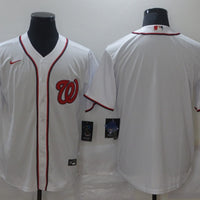 Men's Washington Nationals White Home Blank Replica Jersey1