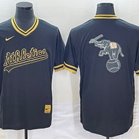 Men's Oakland Athletics Black Replica Game Jersey1