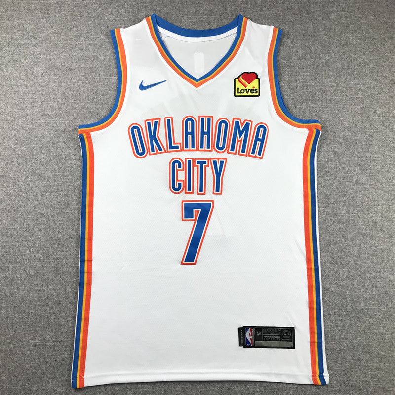Men's Oklahoma City Thunder Chet Holmgren #7 White Swingman Jersey1 - Association Edition