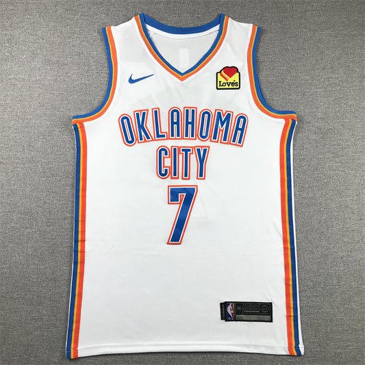 Men's Oklahoma City Thunder Chet Holmgren #7 White Swingman Jersey1 - Association Edition