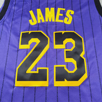 Men's Los Angeles Lakers LeBron James #23 Purple Swingman Jersey1 - City Edition