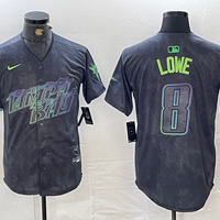 Men's Tampa Bay Rays Brandon Lowe #8 Charcoal 2024 City Connect Limited Player Jersey1