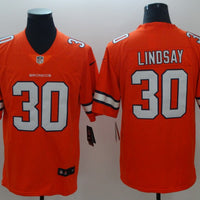 Men's Denver Broncos Phillip Lindsay #30 Orange Game Player Jersey1