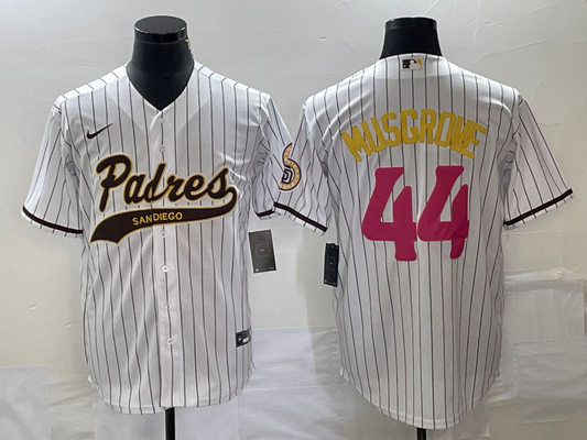 Men's San Diego Padres Joe Musgrove #44 White Replica Player Jersey1 Joint Edition