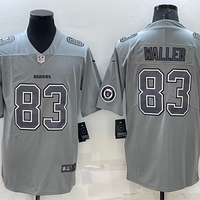 Men's Las Vegas Raiders Darren Waller #83 Gray Atmosphere Fashion Game Jersey1