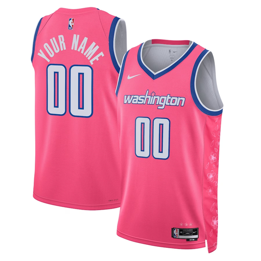 Men's Washington Wizards Pink 2022/23 Swingman Custom Jersey1 - City Edition