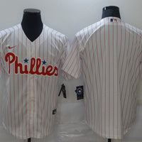 Men's Philadelphia Phillies White Home Replica Blank Jersey1