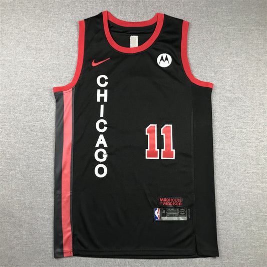 Men's Chicago Bulls DeMar DeRozan #11 Black 2023/24 Swingman Jersey1 - City Edition