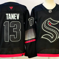 Men's Seattle Kraken Brandon Tanev #13 Black Alternate Premium Player Jersey
