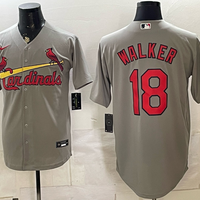 Men's St. Louis Cardinals Jordan Walker #18 Gray Replica Player Jersey