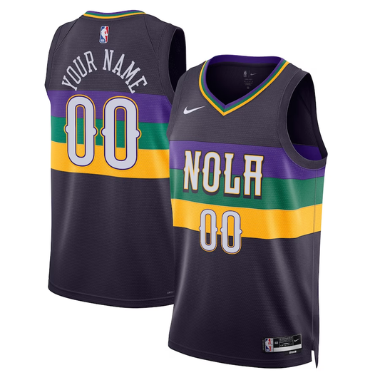 Men's New Orleans Pelicans Purple 2022/23 Swingman Custom Jersey1 - City Edition