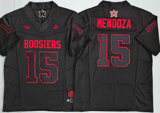 Men's Indiana Hoosiers Fernando Mendoza #15 Black Game Jersey