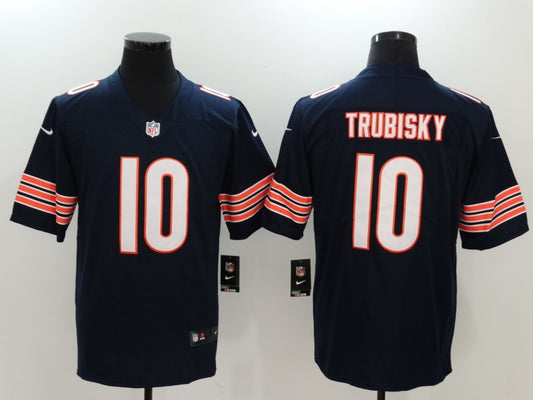 Men's Chicago Bears Mitch Trubisky #10 Navy Game Jersey1