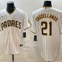 Men's San Diego Padres Nick Castellanos #21 White Home Limited Player Jersey