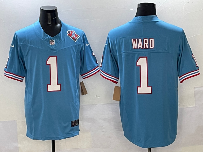 Cameron Ward Tennessee Titans Light Blue Jersey