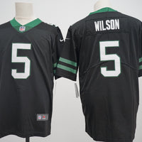 Men's New York Jets Garrett Wilson #5 Legacy Black Alternate Game Jersey