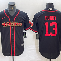 Men's San Francisco 49ers Brock Purdy #13 Black Joint Edition Player Jersey1