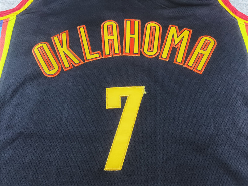 Men's Oklahoma City Thunder Chet Holmgren #7 Black 2024/25 Swingman Player Jersey1 - City Edition