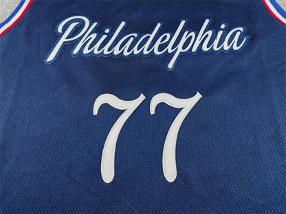 Men's Philadelphia 76ers VJ Edgecombe #77 Navy 2025/26 Swingman Jersey - City Edition