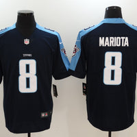 Men's Tennessee Titans Marcus Mariota #8 Navy Game Player Jersey1