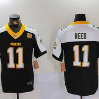 Men's Green Bay Packers Jayden Reed #11 Black Game Jersey1