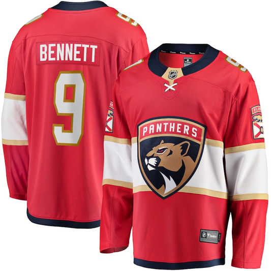 Men's Florida Panthers Sam Bennett #9 Red Home Breakaway Player Jersey1