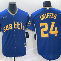 Men's Seattle Mariners Ken Griffey Jr. #24 Royal 2023 City Connect Replica Jersey1