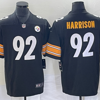 Men's Pittsburgh Steelers James Harrison #92 Black Retired Game Jersey1