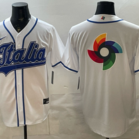 Men's Italy Baseball White 2026 World Baseball Classic Player Jersey