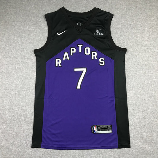 Men's Toronto Raptors Kyle Lowry Black/Purple 2020/21 Swingman Player Jersey1