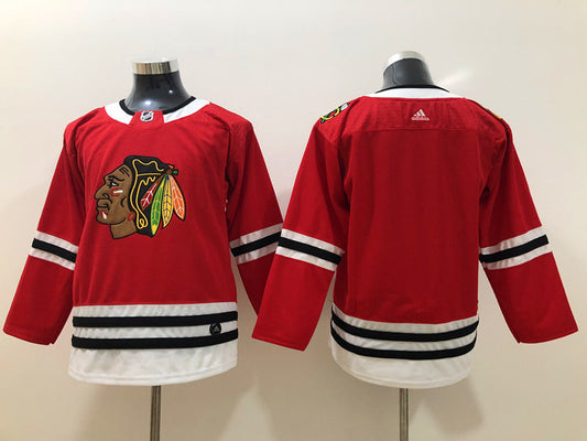 Men's Chicago Blackhawks Red Home Primegreen Authentic Blank Jersey1