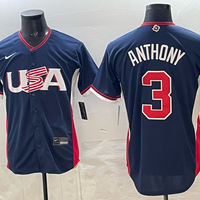Men's USA Baseball Roman Anthony #3 Navy 2026 World Baseball Classic Stadium Jersey