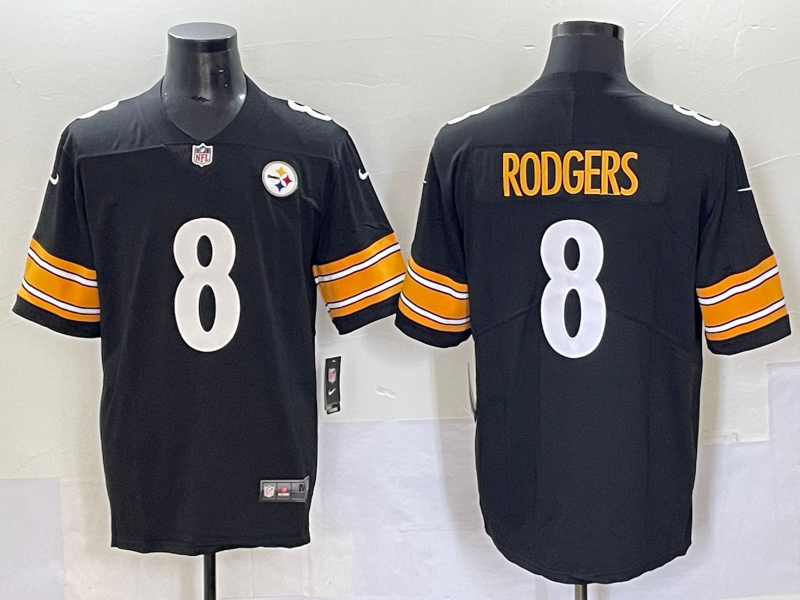 Aaron Rodgers Pittsburgh Steelers Black Jersey