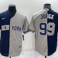 Men's New York Yankees Aaron Judge #99 Navy/Gray Replica Baseball Jersey1