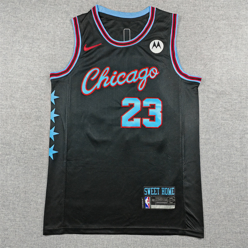 Men's Chicago Bulls Michael Jordan #23 Black 2025/26 Swingman Jersey - City Edition