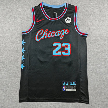 Men's Chicago Bulls Michael Jordan #23 Black 2025/26 Swingman Jersey - City Edition