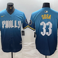 Men's Philadelphia Phillies Edmundo Sosa #33 Blue 2024 City Connect Limited Player Jersey1