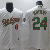 Men's Los Angeles Dodgers Kris Bryant #8-24 White Authentic Game Jersey1